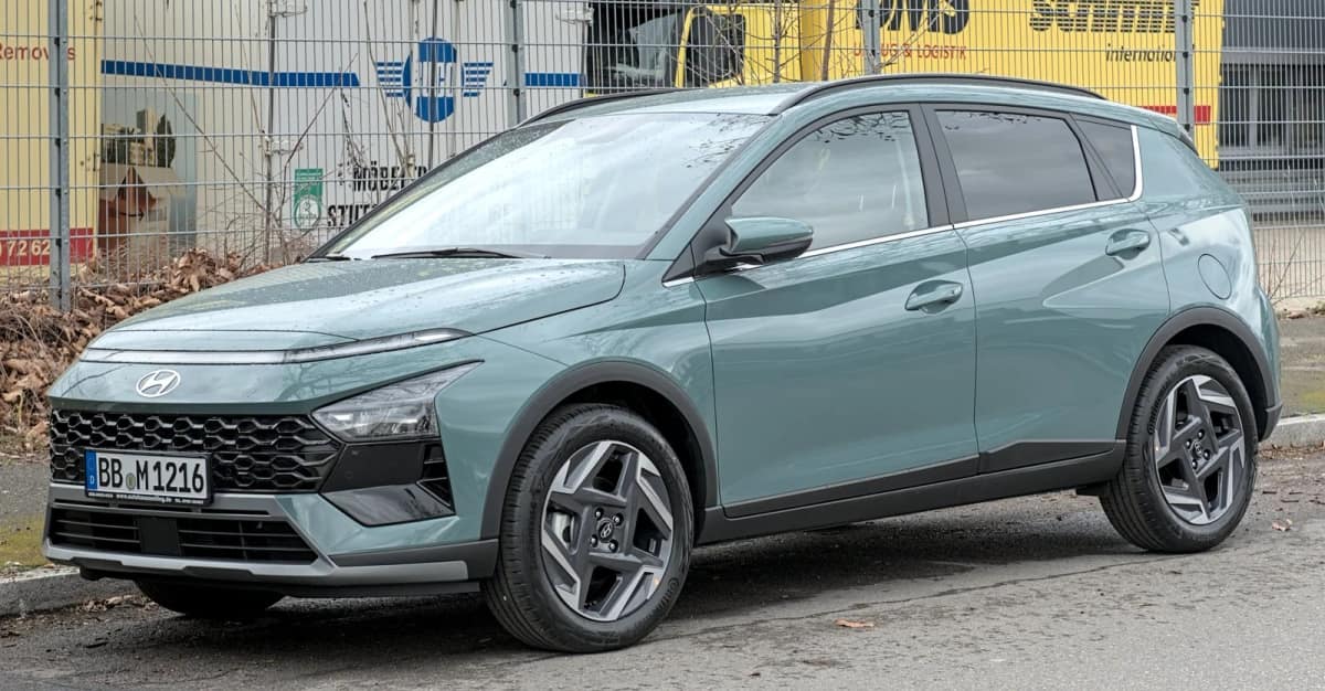 Hyundai Bayon international model rear three-quarter view