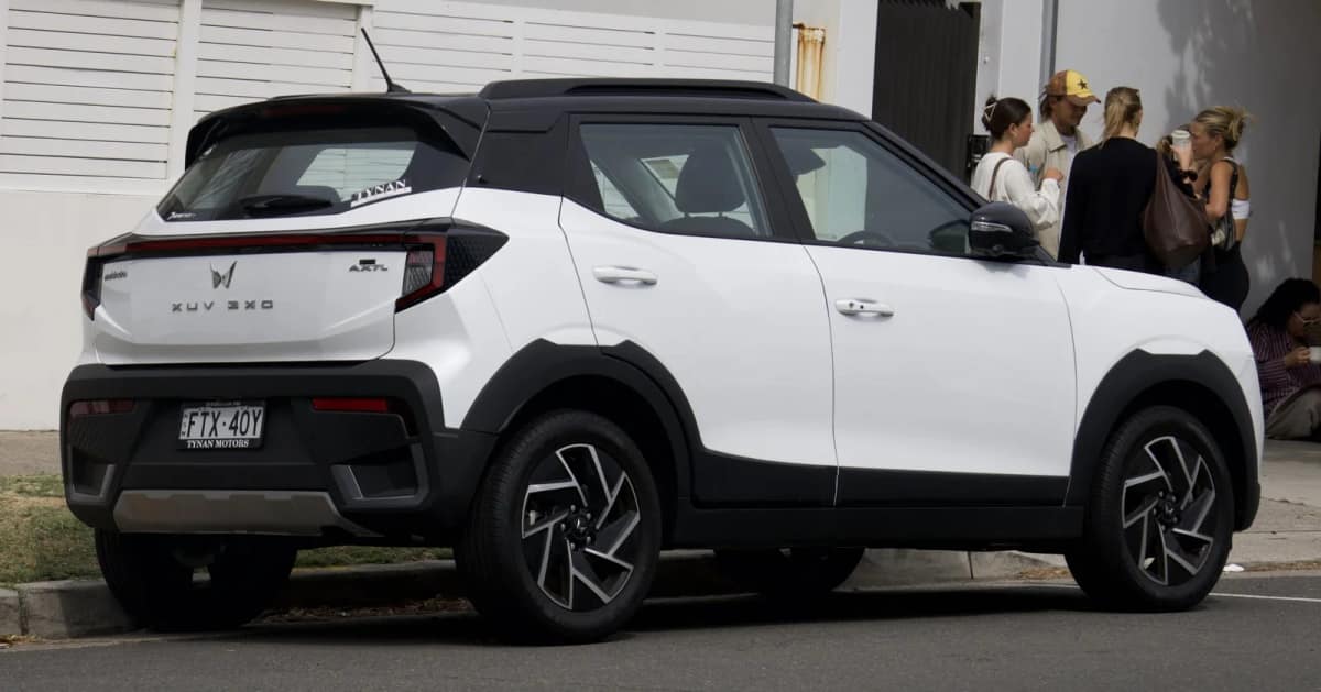 Mahindra XUV 3XO rear view with connected LED tail-lamps